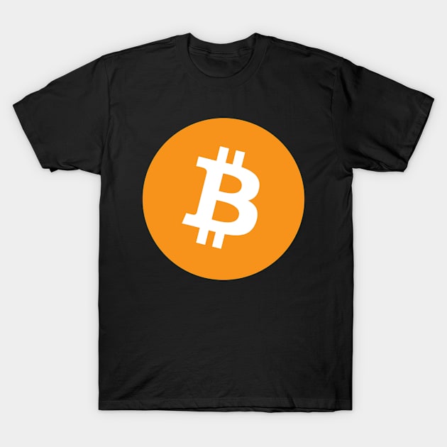 Bitcoin Logo Orange Cryptocurrency Trader Miner Mens Womens T-Shirt by pipsmerch